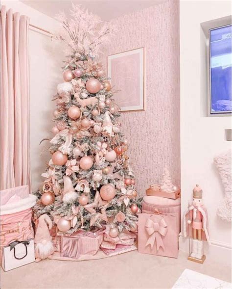 pink aesthetic christmas|non traditional pink christmas decorations.